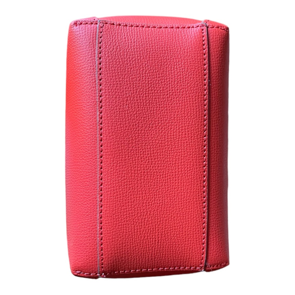 Loeffler Randall Ribbon Mini Leather Shopper Persimmon Red Convertible Crossbody - Picture 6 of 16